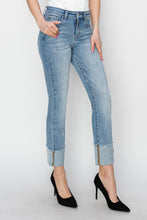 Load image into Gallery viewer, RISEN Full Size High Rise Cuffed Slim Straight Jeans
