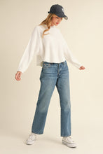 Load image into Gallery viewer, Mable Round Neck Dolman Sleeve Cropped Sweater
