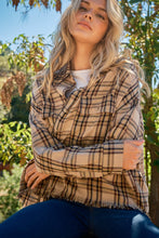 Load image into Gallery viewer, And The Why Full Size Button Up Raw Hem Plaid Shirt
