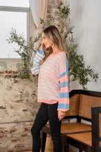 Load image into Gallery viewer, Sew In Love Full Size Striped Dropped Shoulder Sweater
