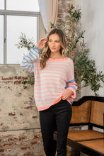 Load image into Gallery viewer, Sew In Love Full Size Striped Dropped Shoulder Sweater
