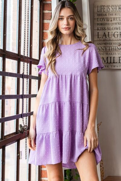 Lilac Swiss Dot Dress