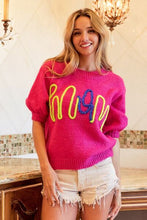 Load image into Gallery viewer, MOM Contrast Round Neck Sweater
