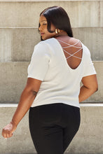 Load image into Gallery viewer, Pearly White Open Back T-Shirt
