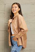 Load image into Gallery viewer, Vegan Leather Button Down Shirt

