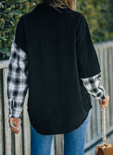 Load image into Gallery viewer, Double Take Plaid Two Tone Corduroy Shacket
