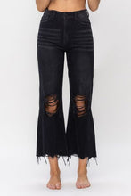 Load image into Gallery viewer, Vervet by Flying Monkey Vintage Ultra High Waist Distressed Crop Flare Jeans
