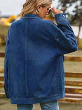 Load image into Gallery viewer, Dropped Shoulder Denim Jacket
