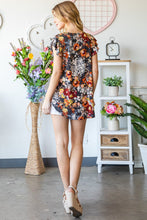 Load image into Gallery viewer, Heimish Full Size Ruffled Floral Round Neck Cap Sleeve Blouse
