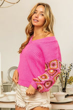 Load image into Gallery viewer, Crochet Long Sleeve Sweater
