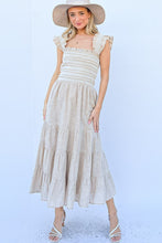 Load image into Gallery viewer, And The Why Linen Striped Ruffle Dress
