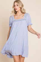 Load image into Gallery viewer, Scenic Overlook Puff Sleeve Embroidered Mini Dress
