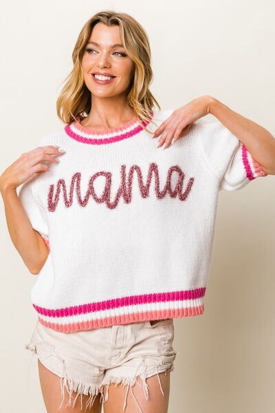 MAMA Short Sleeve Sweater