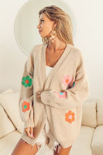 Load image into Gallery viewer, BiBi Flower Embroidery Open Front Cardigan
