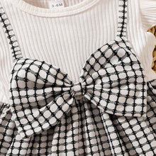 Load image into Gallery viewer, Plaid Bow Detail Round Neck Dress
