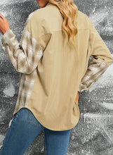 Load image into Gallery viewer, Double Take Plaid Two Tone Corduroy Shacket
