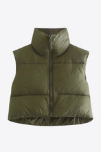 Load image into Gallery viewer, Zip-Up Drawstring Puffer Vest
