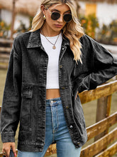 Load image into Gallery viewer, Dropped Shoulder Denim Jacket
