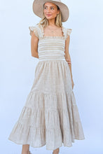 Load image into Gallery viewer, And The Why Linen Striped Ruffle Dress
