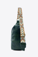 Load image into Gallery viewer, Patterned Adjustable Strap Leather Sling Bag
