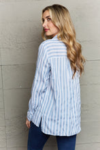 Load image into Gallery viewer, Ninexis Take Your Time Collared Button Down Striped Shirt
