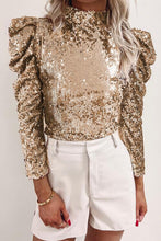 Load image into Gallery viewer, Sequin Mock Neck Top
