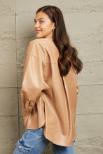 Load image into Gallery viewer, Vegan Leather Button Down Shirt
