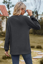 Load image into Gallery viewer, Round Neck Raglan Sleeve Sweatshirt
