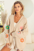 Load image into Gallery viewer, BiBi Flower Embroidery Open Front Cardigan
