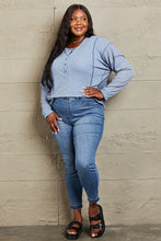 Load image into Gallery viewer, Understand Me Full Size Oversized Henley Top
