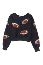Load image into Gallery viewer, Sequin Football Patch Sweatshirt
