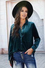 Load image into Gallery viewer, Long Sleeve Velvet Shirt
