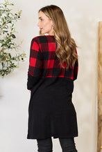 Load image into Gallery viewer, Heimish Full Size Plaid Open Front Cardigan
