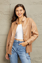 Load image into Gallery viewer, Vegan Leather Button Down Shirt
