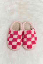 Load image into Gallery viewer, Melody Checkered Print Plush Slide Slippers

